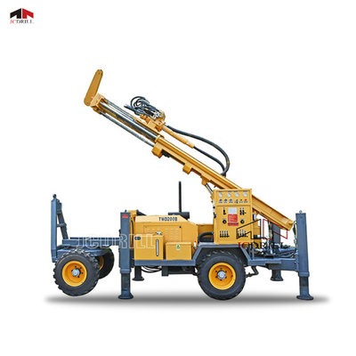 ซื้อ 4 ล้อ 180m แบบพกพาไฮดรอลิกเจาะน้ำดีเจาะ Rig Trailer Mounted การผลิตออนไลน์