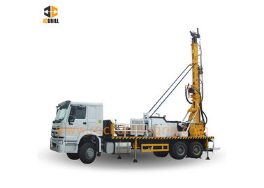 ซื้อ 300m 6 X 4 Heavy Duty Truck แท่นขุดเจาะบ่อน้ำที่ดีพร้อมแท่งเจาะขนาด 3 M / 4.5 M การผลิตออนไลน์
