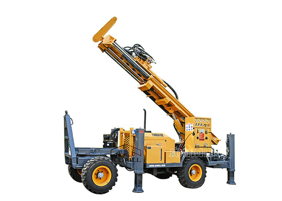 ซื้อ เครื่องขุดบ่อน้ําพกพาขนาด 200 เมตร รถยนต์เรลเลอร์ติดเครื่องยนต์ดีเซล 77kw การผลิตออนไลน์