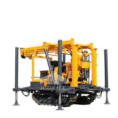 Crawler Mounted 130m แท่นขุดเจาะบ่อน้ำดีเซล Borehole Small Air Hydraulic